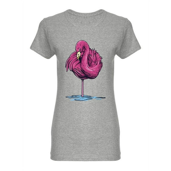 Realistic Flamingo Design Shaped T-Shirt Women -Image by Shutterstock, Female Medium