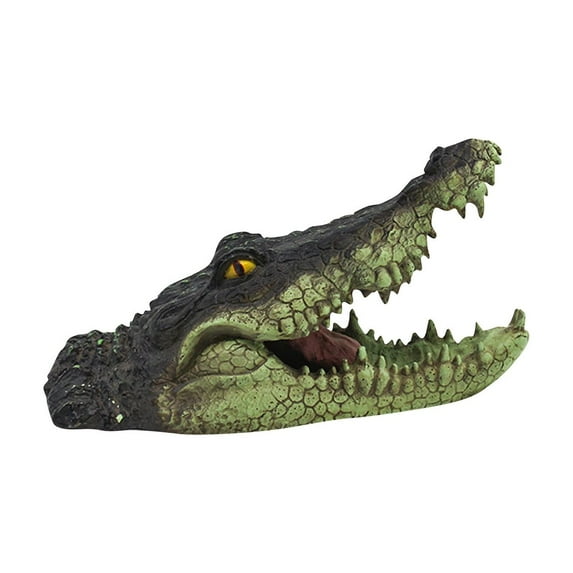 Realistic Floating Alligator Decor - Small Open - Mouthed Crocodile Figurine For Pool, Patio, Pond, Garden