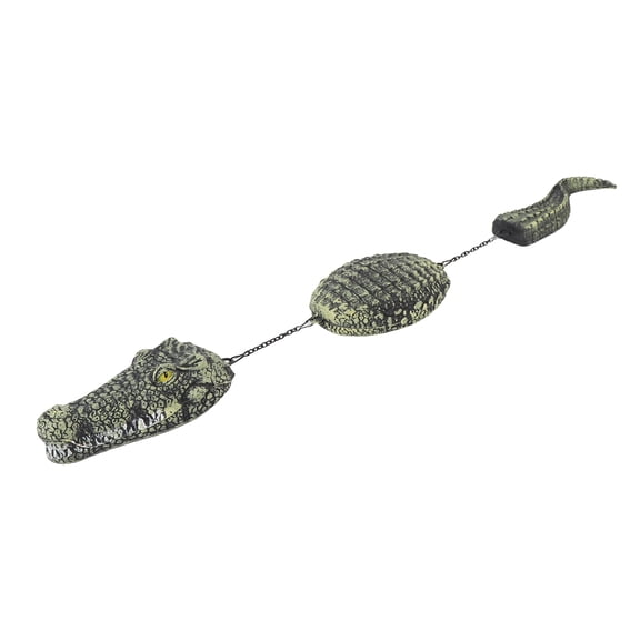 Realistic Floating Alligator Decoy for Garden Pond and Pool Decoration - 32.9 Inch Artificial Crocodile Sculpture