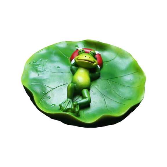 Realistic Floating Frogs Sculpture Weather Design Resins Figurine for Poolsides or Yard Decors