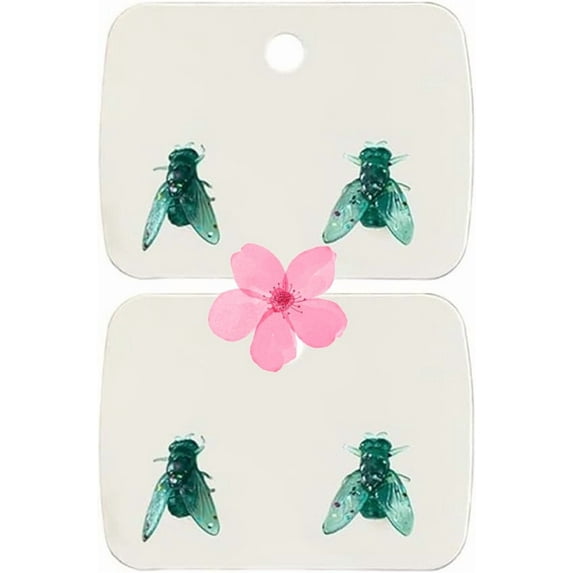 Realistic Fly Earrings, 3D Mini House Fly Stud Earrings for Men & Women, Funny Novelty Goth Accessor