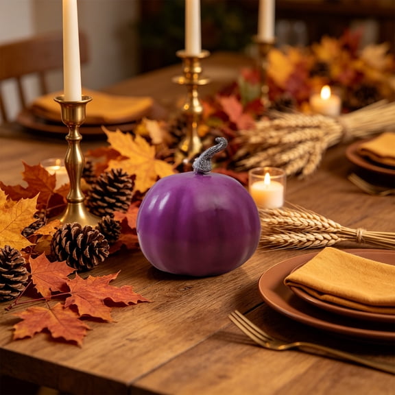 Realistic Foam Pumpkin Models, 2.5-Inch Decorative Artificial Gourds for Halloween, Thanksgiving, and Autumn Home Table Decor