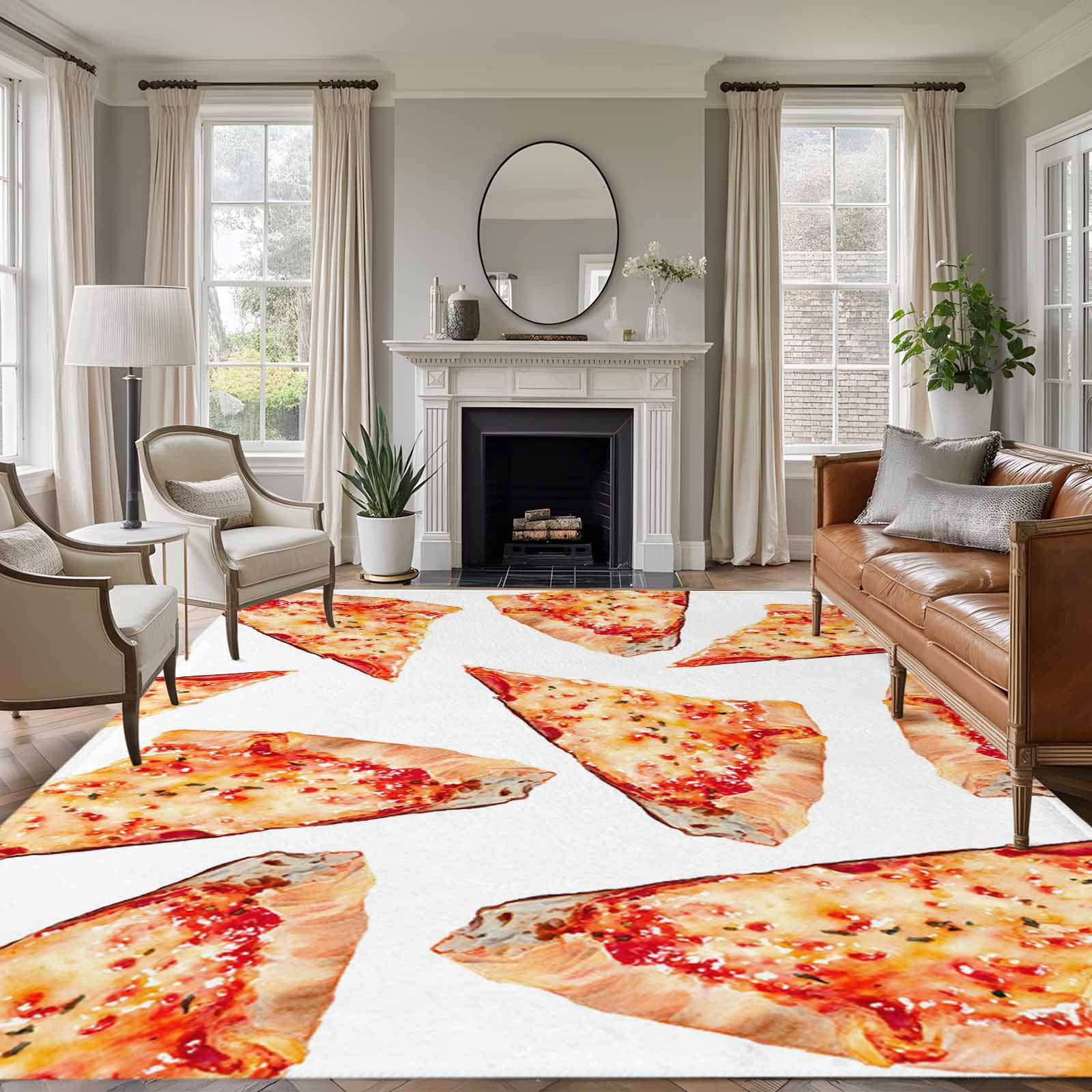 Realistic Food 5x7 Rug for Living Room Sofa and Coffee Table Layout ...