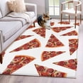 thumbnail image 1 of Realistic Food Area Rugs 4x6 ft Pepperoni Pizza Yummy Thin Crust Washable Rug Non Slip Indoor Carpet Absorbent Floor Mat for Living Room Bedroom Dining Room, 1 of 9