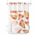 thumbnail image 1 of Realistic Food No Hook Shower Curtain with Snap in Liner Yummy Italy Naples Thin Crust Pizza Waterproof Bathroom Shower Curtain with See Through Top Window for Bathtub 60" x 72", 1 of 9