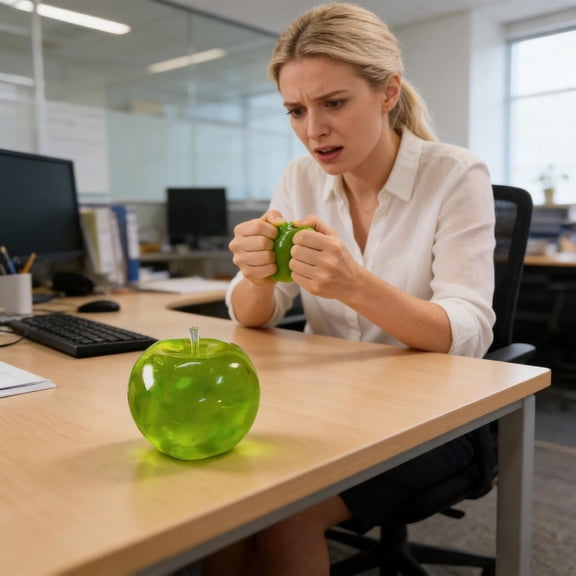 Realistic Food Simulation Stress Ball, Soft Squeeze Dough for Anxiety Relief for Adults Cute Funny Desk Decor Green