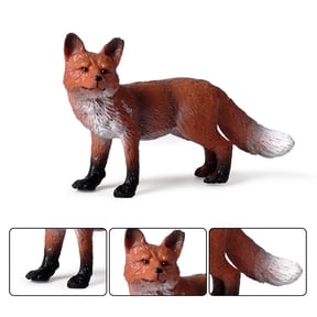 Realistic Fox Wild Animal Figure PVC Figurine Crafts Kids Toy Desktop Decor