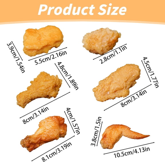 Realistic Fried Chicken Prop Realistic Play Artificial Plastic Includes Chicken For Decorations Display Props Realistic Play