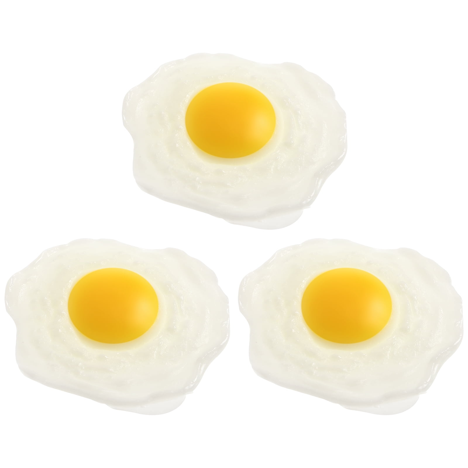 Koolleo 3Pcs Stretchy Poached Egg Squeeze Fried Egg Simulation Food Toy Pressure Relief