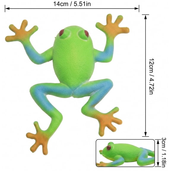 Realistic Frog Amphibian Squishy Fidget Toys for Adults Soft Rubbery Sensory Gadget Pliable Pull Stretch Profile Office Desk Accessory Rebound Pressure Relief Tool 1 Pack