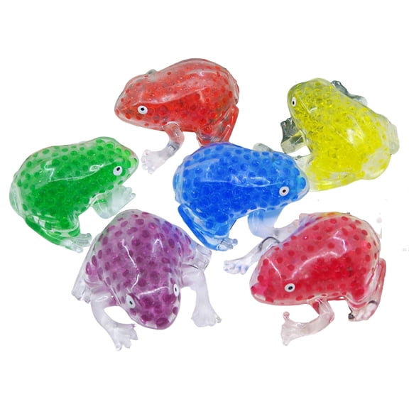 Realistic Frog Party Favor, 3.14 Inch Squeezable Amphibian Silhouette Stress Relief Accessory for Events, Decorative Translucent Handheld Desk Gadget for Office Relaxation, 1 Pc