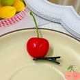 thumbnail image 1 of Realistic Fruit Hair Clips for Women Girls - Orange Cherry Strawberry Watermelon Barrettes - Cute Hairpin Hair Accessories - Modern Acrylic Design, 1 of 3