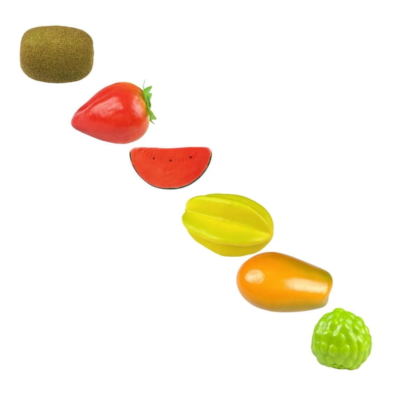 Realistic Fruit Set Verdsylv Artificial Realistic Fruit Set with Weighted Base for Stable Dining Table Display, Cabinet Arrangements, and Photography Styling, Weighted Base Figurines, A