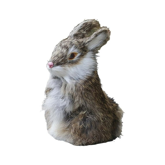 Realistic Furry Easter Bunny Lifelike Home Toy for Photography Props Party Collectible