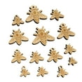 thumbnail image 1 of Realistic Fuzzy Honey Bee Wood Mini Charms Shapes DIY Craft Jewelry - With Hole - Various Sizes (16pcs), 1 of 7