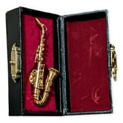 Realistic GOLD SAXOPHONE Miniature Musical Instrument Lapel Pin, Broadway Gifts