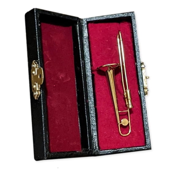 Broadway Gifts Co 3.25" TROMBONE Gold-Tone Metal Decorative Figurine