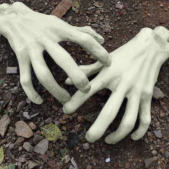 Realistic Ghost Hand Party Decoration Props Pair Haunted House Display Hands Spooky Scene Decor for Indoor Events