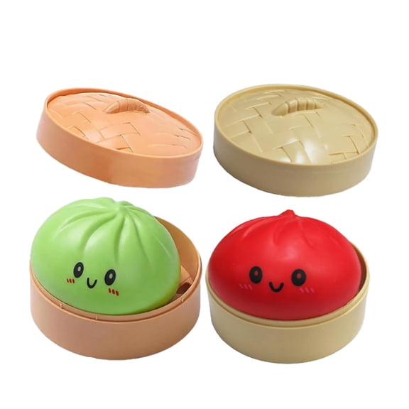 Realistic Giant Steamed Bun Stress Relief Toy, 2 Pcss, Slow Rebound Dough Ball Accessories, Sensory Play and Focus Items, Novelty Prank Gifts, Desk Decor Supplies, Fun Gag Gifts Set