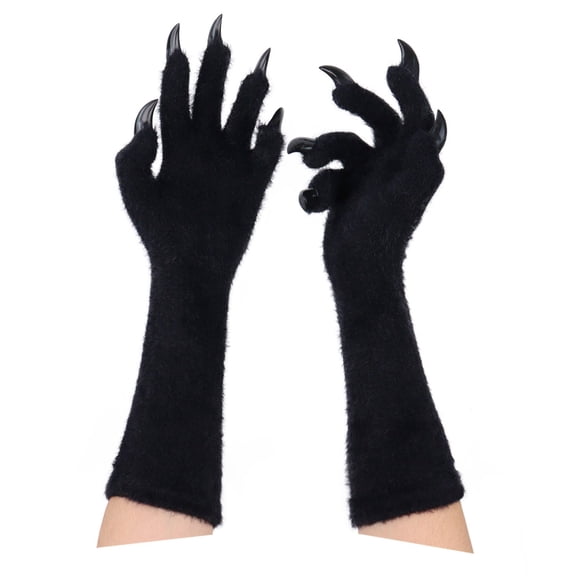 Realistic Gloves For Halloween Costume With Long Nails Nylon Glove Practical Flexible Design