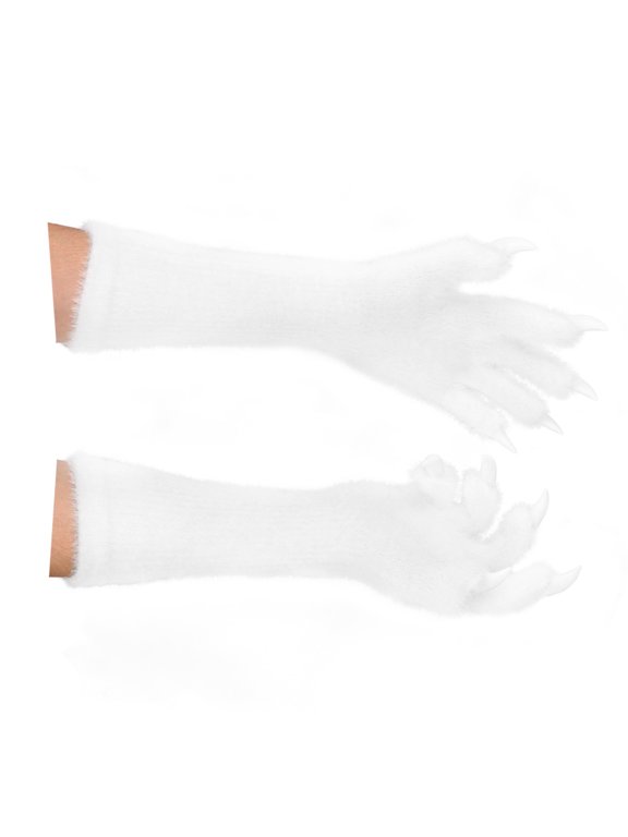 Realistic Gloves For Halloween Costume With Long Nails Nylon Glove Practical Flexible Design