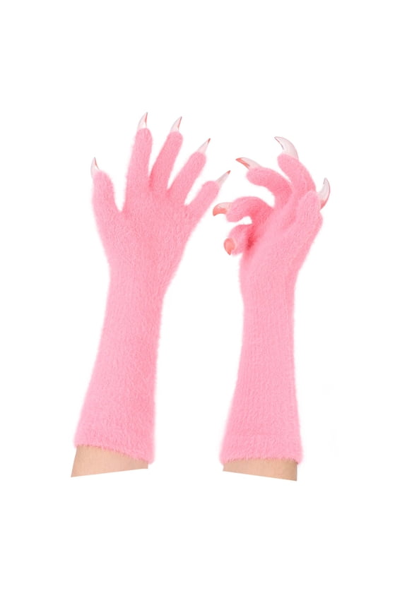 Realistic Gloves For Halloween Costume With Long Nails Nylon Glove Practical Flexible Design