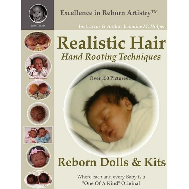 Realistic Hair for Reborn Dolls & Kits Hand Rooting Techniques