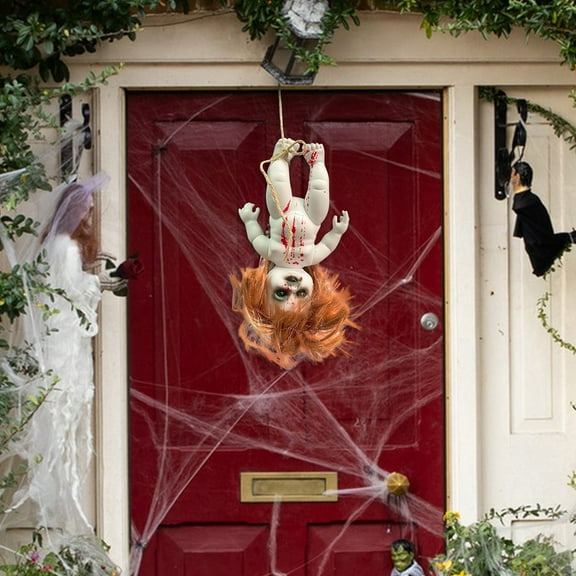 Realistic Halloween Ghost Doll - Hanging Horror Prop for Home, Bar and Yard Decoration, Reusable Scary Figure with Terrifying Details, Lightweight Indoor Outdoor Prank Decor