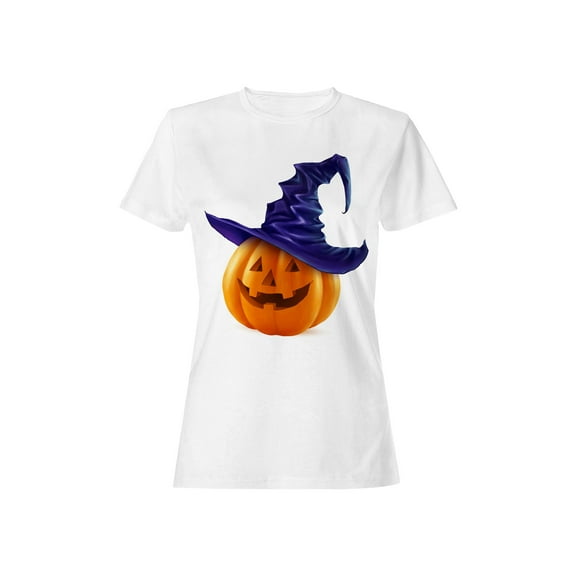 Realistic Halloween Pumpkin Art T-Shirt Women