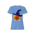 thumbnail image 1 of Realistic Halloween Pumpkin Art T-Shirt Women, 1 of 3