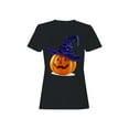 thumbnail image 1 of Realistic Halloween Pumpkin Art T-Shirt Women, 1 of 3