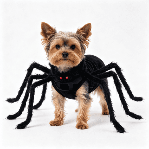 Realistic Halloween Spider Dog Costume Adjustable Self-Adhesive Straps, Funny Dog Halloween Costumes, Halloween Pet Parades Photo Sessions