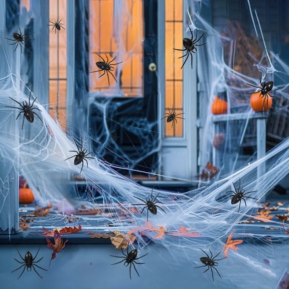 Realistic Halloween Spiders Decorations - 20 Pack Scary Props for Home, Office, Party Supplies, Multipurpose Halloween Decor