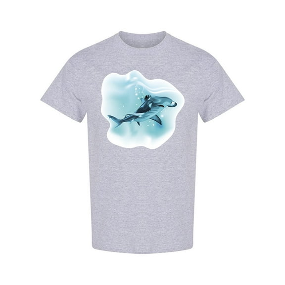 Realistic Hammer Shark T-Shirt Men -Image by Shutterstock, Male Large