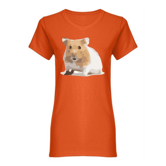 Realistic Hamster Sticker Shaped T-Shirt Women -Image by Shutterstock, Female XX-Large