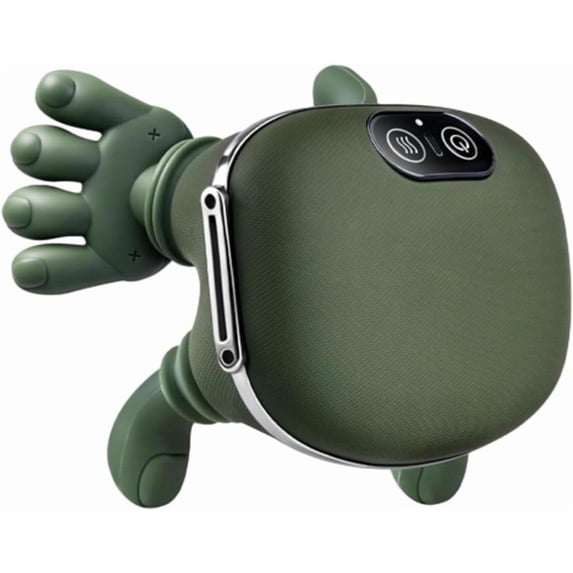 Realistic Hand-Feel Massager with Heat – Shiatsu Neck and Back Massager, Adjustable Straps for Shoulders, Arms, Legs, Rechargeable Wireless Home Massage Therapy
