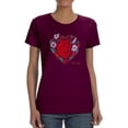 thumbnail image 1 of Realistic Heart W Flowers T-Shirt Women -Image by Shutterstock, Female Large, 1 of 4