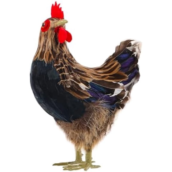 Realistic Hen Ornament 8.26X6.49X3.54In Simulation Chicken Decor Lightweight Garden Statue for Lawn Patio Yard Decoration$$Garden & Patio