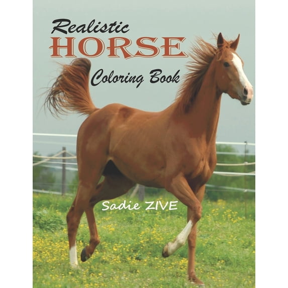 Realistic Horse Coloring Book: Wonderful World of Horses Coloring Book: An Adult Coloring Book for (Paperback) by Sadie Zive