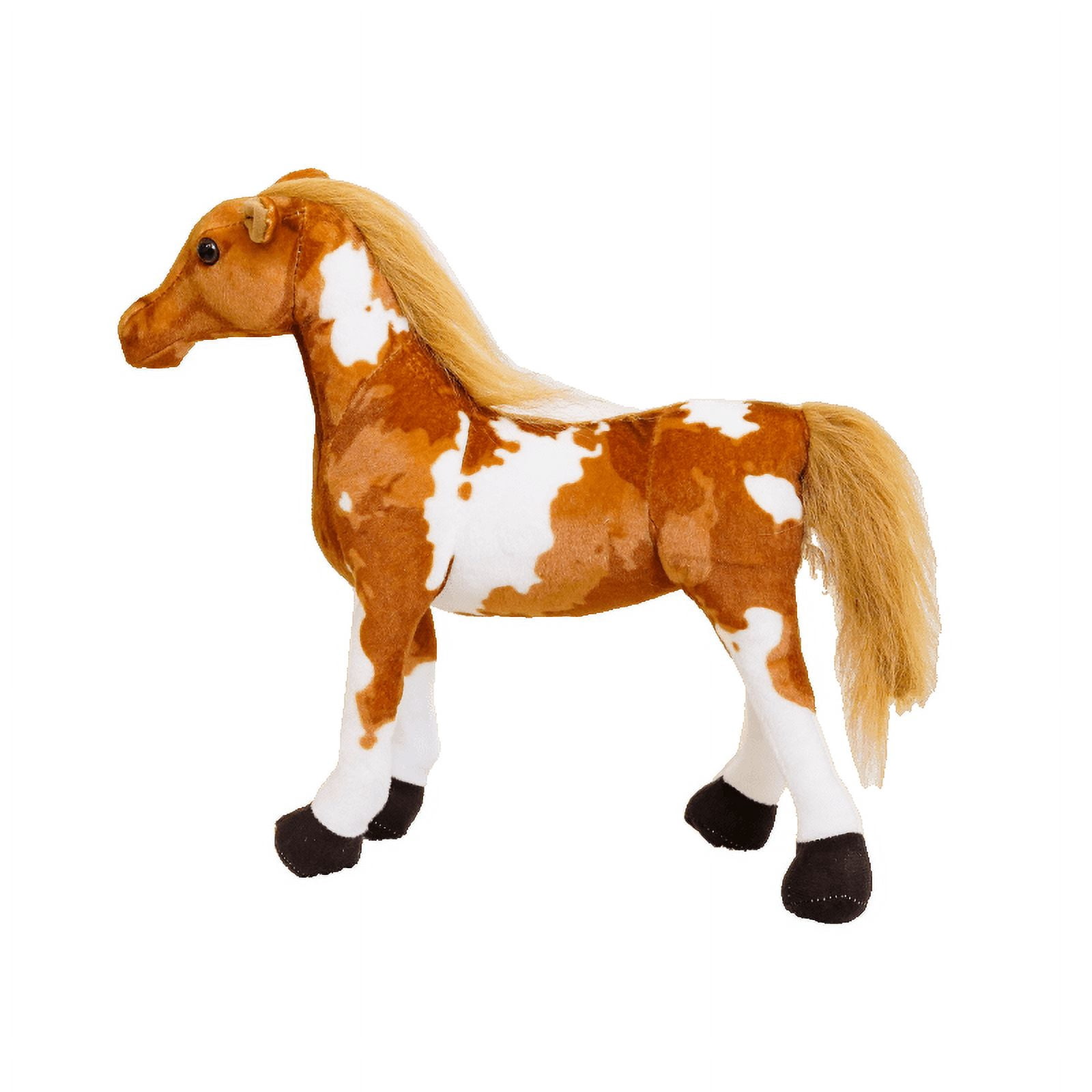 Realistic Horse Plush Toy, Soft Lifelike Stuffed Horse, Detailed Equestrian Plushie for Kids, Adults & Horse Lovers, Perfect Birthday, Christmas & Equestrian Gift