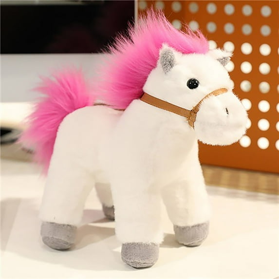 Realistic Horse Plush Toy Soft Stuffed Animal - Galloping Legs & Brushable Mane for Girls Boys, Lifelike Collectible for Lovers, #B, By Kingtowag