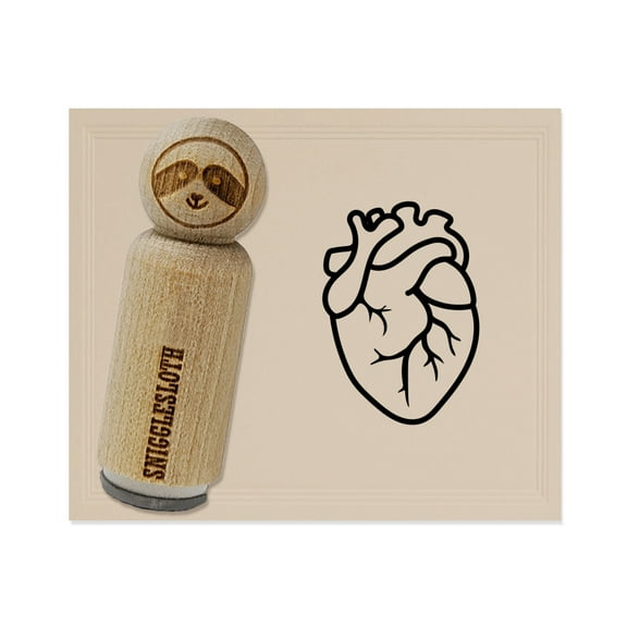 Realistic Human Heart Rubber Stamp for Scrapbooking Crafting Stamping - Mini 1/2 Inch