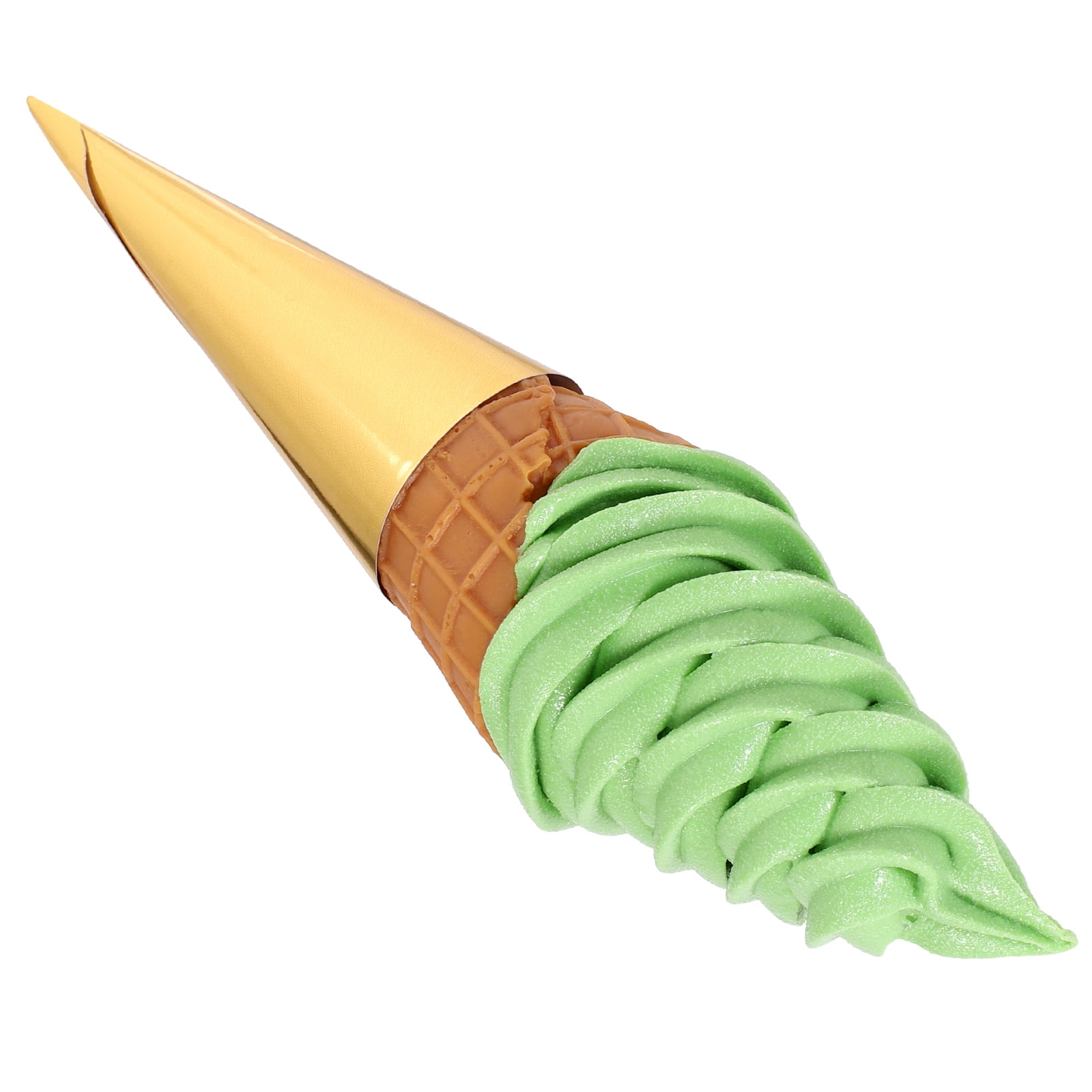 HEMOTON 12 Pcs Mini Realistic Ice Cream Cone Decorations - PVC Fake Food For Dollhouse & Crafts