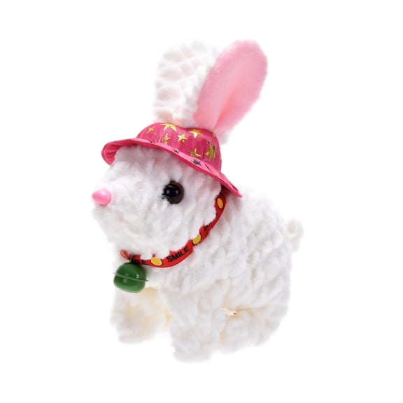 Realistic Interactive Bunny Toy With Jumping Twitching Shaking Ears, Voice Response Electric Rabbit Companion Toy Made Of Soft Synthetic Materials For Family Daily Entertainment