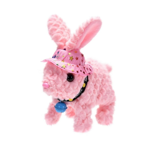Realistic Interactive Bunny Toy - Lifelike Jumping, Twisting Ears & Voice Response, Motorized Plush Rabbit for Klds, No Maintenance Pet Toy, Soft Synthetic Fur, Unique Handcrafted Design