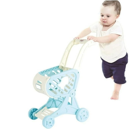 Realistic Kids Shopping Cart Toy,Pretend Play,Grocery Store,Montessori Learning Toy for Toddlers Age 3 to 6 Years Old Boys Girls Push Toy Gift for Birthday Christmas Indoor Outdoor Play
