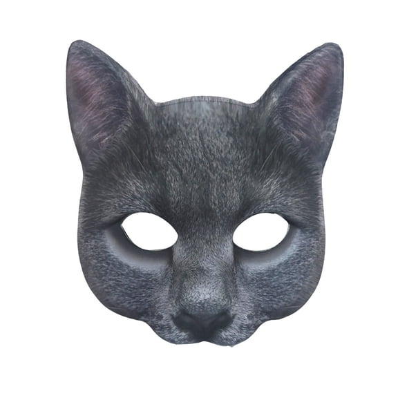 Realistic Kitty Cat Masks,Half Face Animal Cat Mask for Halloween Christmas Easter Animal Costume Party Accessory