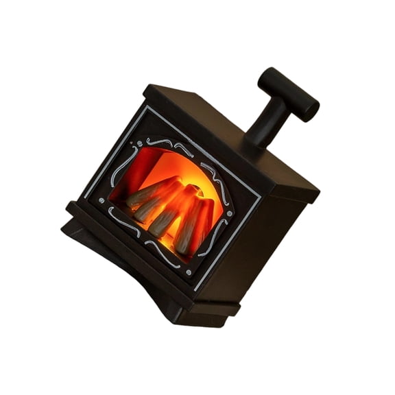 Realistic LED Flame Miniature Fireplaces Lamp Model Figurine for Doll House Accessories with Safe Construction