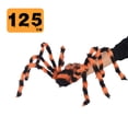 thumbnail image 1 of Realistic Large Halloween Spider Prop - Lifelike Outdoor Decoration for Spooky Holiday Events, Flexible Plastic & Wool Scary Decor (90/125/200cm), 1 of 9