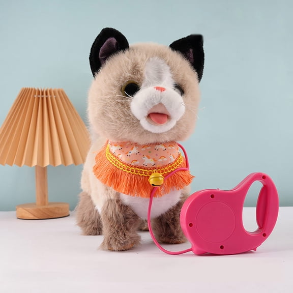 Realistic Large Moving Puppy with Barking Sounds, Electric Pet Plush on Leash, Interactive Stuffed Animal for Imaginative Play, Birthday Gift, Thanksgiving Day Present